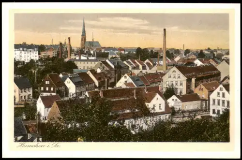 Ansichtskarte Hainichen Totale 1924