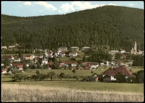 Bayerisch Eisenstein Panorama-Ansicht mit Hochberg Bayer. Wald 1969