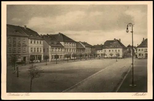 Ansichtskarte Ostritz (Oberlausitz) Wostrowc Marktplatz 1910