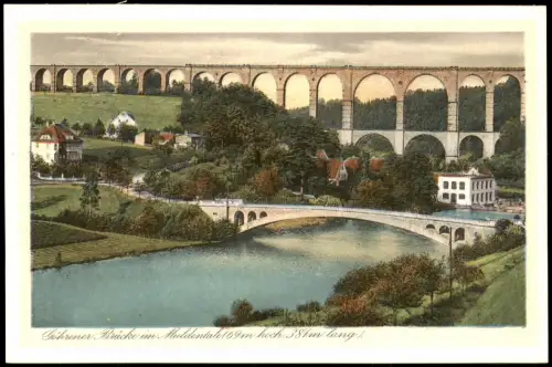 Ansichtskarte Wechselburg Göhrener Brücke im Muldentale 1924