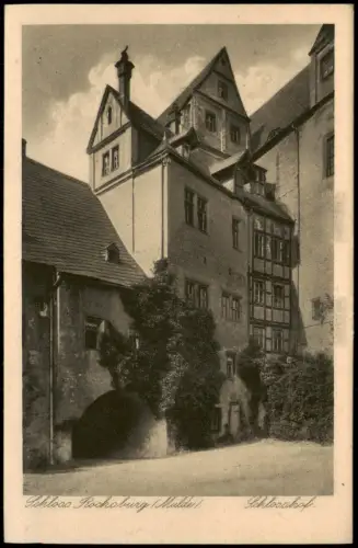 Ansichtskarte Rochsburg-Lunzenau Schloss Rochsburg, Schlosshof 1924