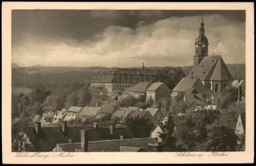 Ansichtskarte Wechselburg Schloss und Kirche 1924