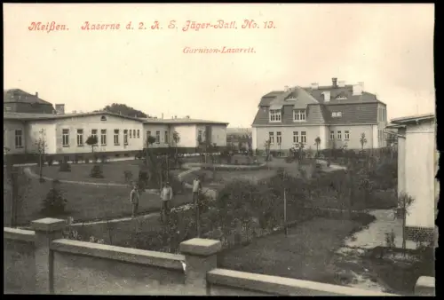 Meißen Kaserne d. 2. K. S. Jäger-Batl. No. 13. Garnison-Lazarett. 1914