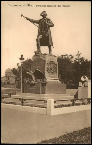 Ansichtskarte Torgau Denkmal Friedrich der Grosse 1914