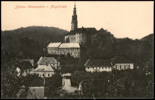 Ansichtskarte Weesenstein (Müglitz) Schloss Weesenstein 1920