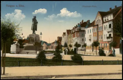 Ansichtskarte Torgau Friedrichplatz 1914