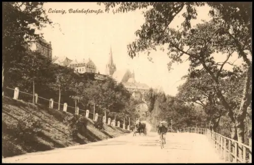 Ansichtskarte Leisnig Bahnhofstrasse 1914