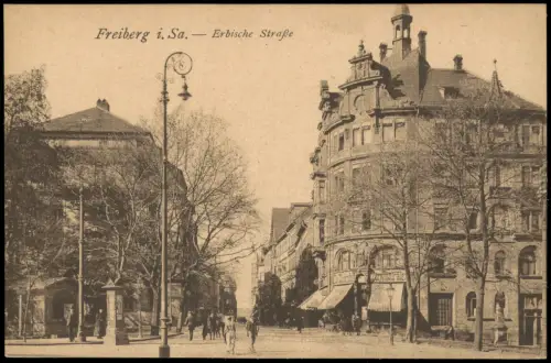 Ansichtskarte Freiberg (Sachsen) Erbische Straße, Straße 1920