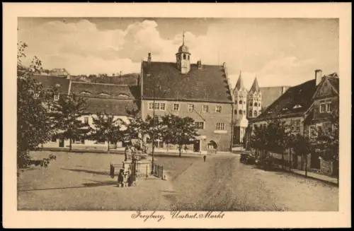 Ansichtskarte Freyburg (Unstrut) Marktplatz 1922