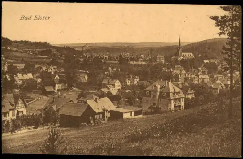 Ansichtskarte Bad Elster Stadtpartie 1922