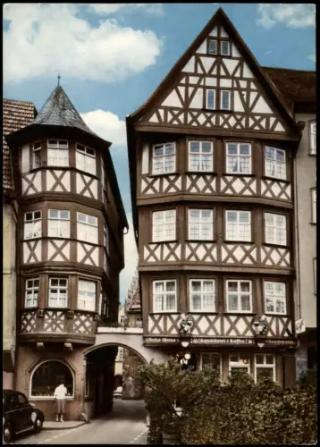 Ansichtskarte Wertheim Hahn'sches Haus am Marktplatz 1990/1965