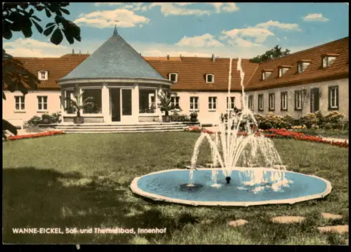 Ansichtskarte Wanne-Eickel-Herne Thermalbad, Innenhof 1960
