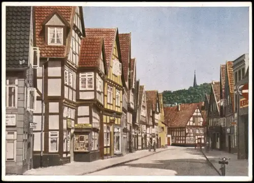 Ansichtskarte Detmold Krumme Straße 1953