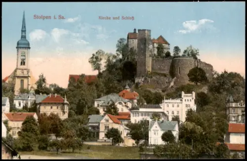 Ansichtskarte Stolpen Stadtpartie 1913