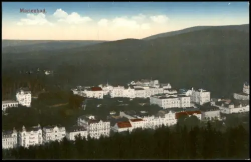 Postcard Marienbad Mariánské Lázně Stadtblick 1914