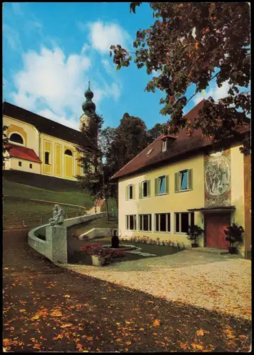 Ansichtskarte Ruhpolding Pfarrzentrum mit Pfarrkirche St. Georg 1978