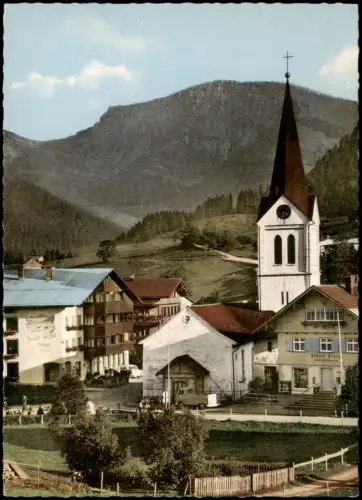 Ansichtskarte Steibis-Oberstaufen Partie an der Kirche 1971