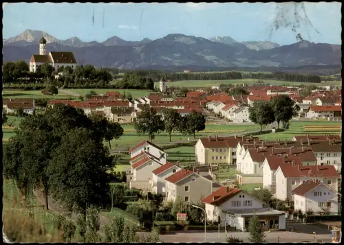 Ansichtskarte Marktoberdorf Panorama-Ansicht mit Allgäuer Hochgebirge 1977