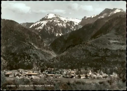 Staudach-Egerndach Panorama-Ansicht Staudach i. Chiemgau mit Hochgern 1968