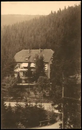 Ansichtskarte Oberbärenburg-Altenberg (Erzgebirge) Haus am Wald 1914