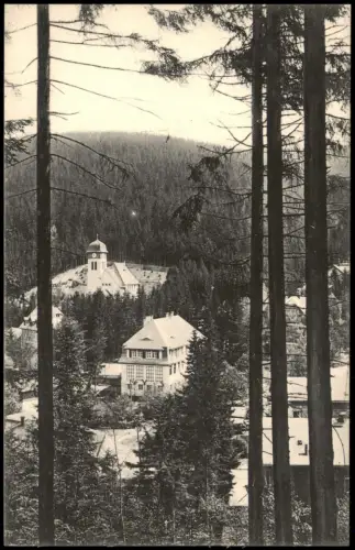Ansichtskarte Kipsdorf-Altenberg (Erzgebirge) Kirche und Schule 1914