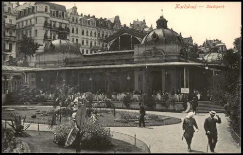 Ansichtskarte Bad Elster Stadtpark Pavillon 1914