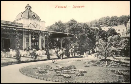 Ansichtskarte Bad Elster Stadtpark - Palmen 1914