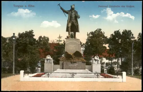 Ansichtskarte Torgau Denkmal Friedrich der Grosse 1914