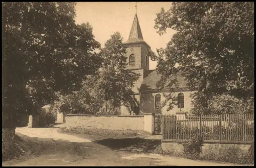Ansichtskarte Collm-Wermsdorf Partie an der Kirche 1920
