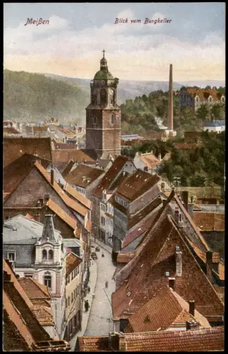 Ansichtskarte Meißen Blick vom Burgkeller 1923