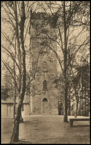 Ansichtskarte Kamenz Kamjenc Hutberg - Lessingturm 1912