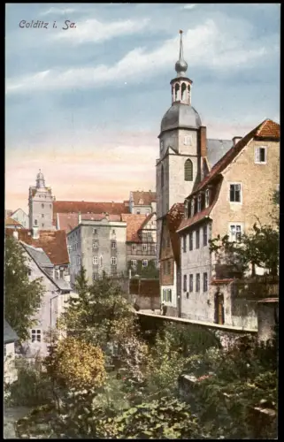 Ansichtskarte Colditz Partie in der Stadt 1920