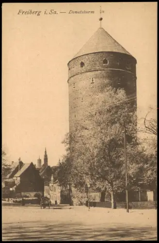 Ansichtskarte Freiberg (Sachsen) Partie am Donatsturm 1925