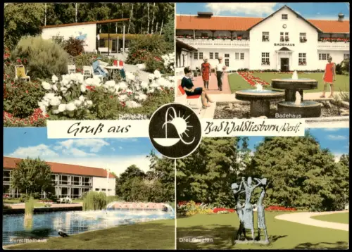 Ansichtskarte Bad Waldliesborn Mehrbildkarte mit 4 Ortsansichten 1965