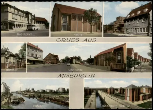 Misburg-Hannover MB  mit Bahnhof Hafen Am Floth Hindenburg Schleuse 1960