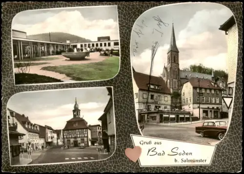 Bad Soden-Salmünster Mehrbildkarte mit 3 Stadtteilansichten 1965