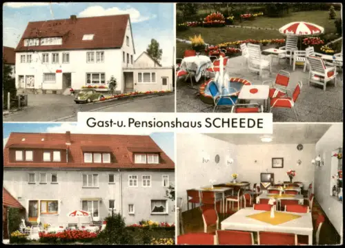 Heisebeck-Oberweser Mehrbildkarte mit Gast-u. Pensionshaus SCHEEDE 1975