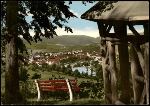 Ansichtskarte Mönchberg im Spessart Panorama Blick zum Freibad 1975