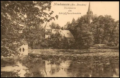 Neuhausen (Erzgebirge) Teichpartie am Schloß Purschenste