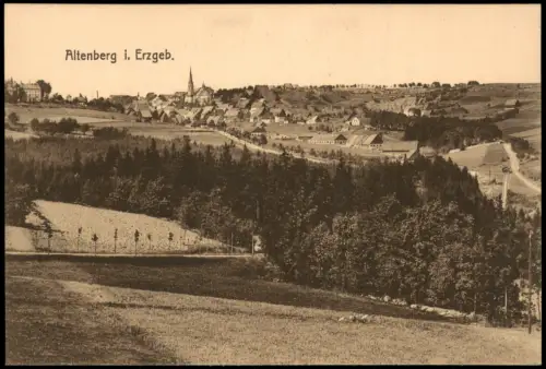 Ansichtskarte Altenberg (Erzgebirge) Fernblick auf die Stadt 1922