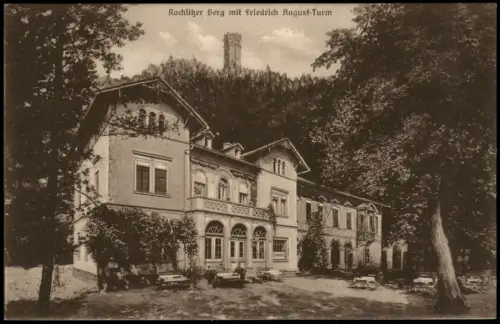 Ansichtskarte Rochlitz Aussichtsturm - Rochlitzer Berg Restaurant 1920