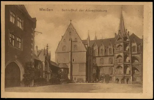 Ansichtskarte Meißen Schloßhof Schloss Albrechtsburg 1922