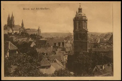 Ansichtskarte Meißen Blick auf die Altstadt 1922