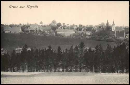Ansichtskarte Heynitz-Nossen Blick auf die Stadt 1914