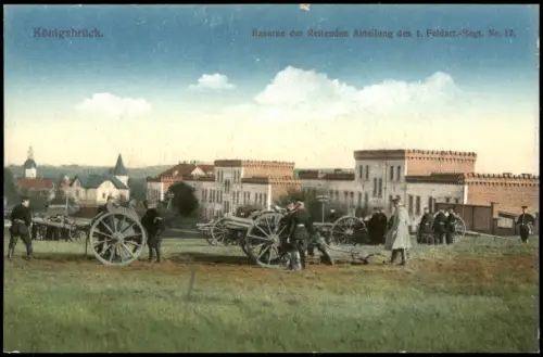 Königsbrück Kaserne der Reitenden Abteilung des 1. Feldart.-Regt. No. 12. 1914