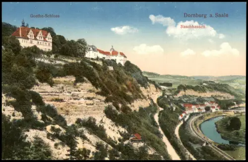 Ansichtskarte Dornburg-Camburg Goethe Schloß Naschhausen 1914