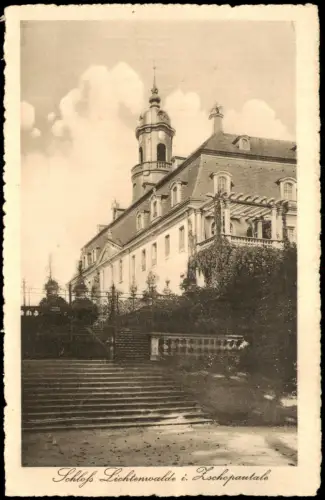 Ansichtskarte Lichtenwalde-Niederwiesa Schloß Lichtenwalde Seitenansicht 1914