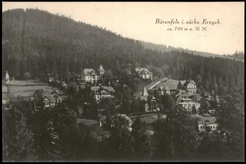 Bärenfels (Erzgebirge)-Altenberg (Erzgebirge) Blick auf den Ort 1927