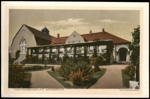 Ansichtskarte Königsbrück Kinspork Truppenübungsplatz Offizierskasino 1927