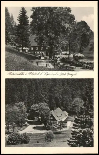 Ansichtskarte Kipsdorf-Altenberg (Erzgebirge) Putzmühle im Pöbeltal 1927